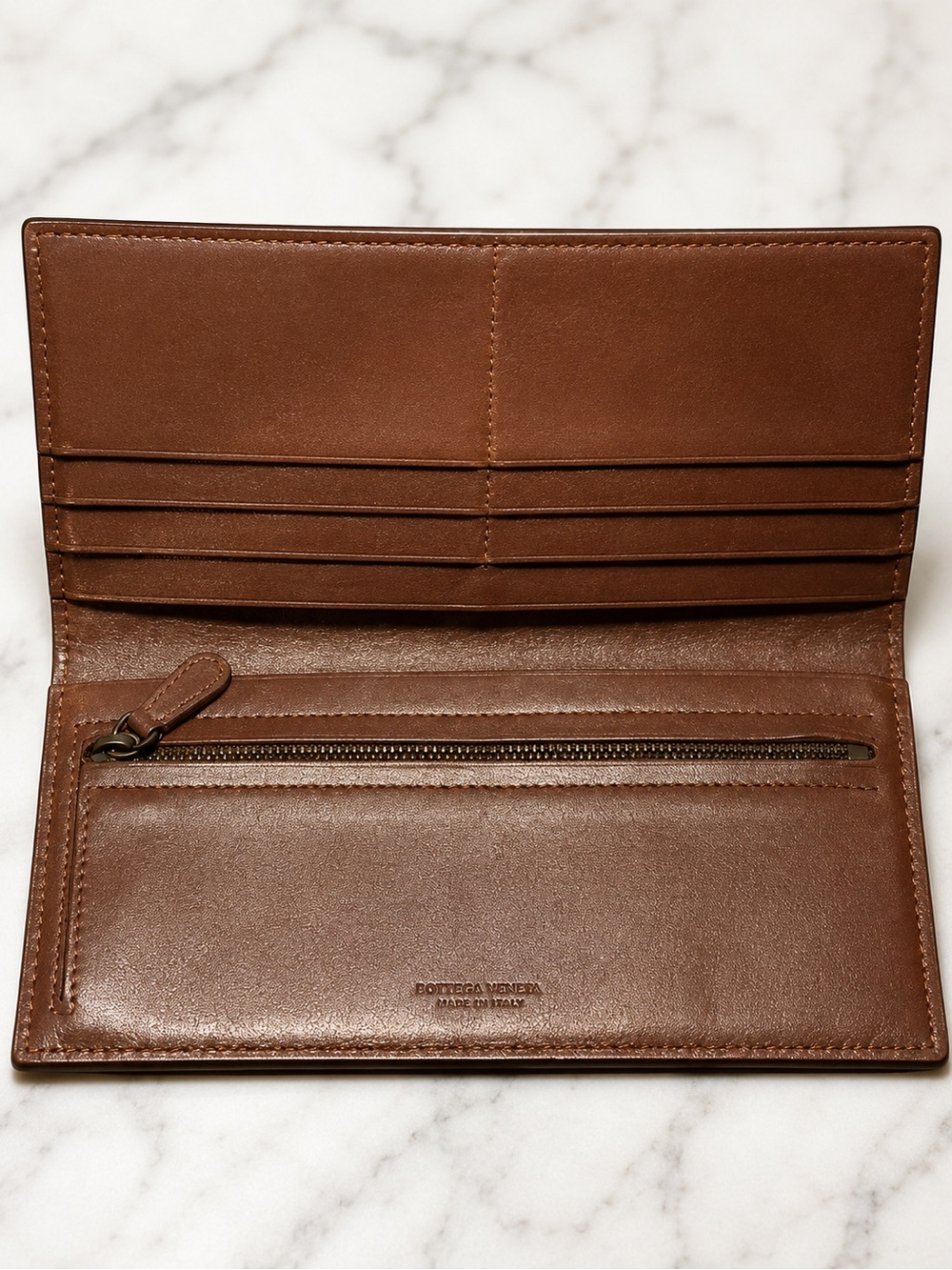 Bottega Veneta Brown Intrecciato Leather Continental Wallet ✨Authenticated✨ - Picture 8 of 9